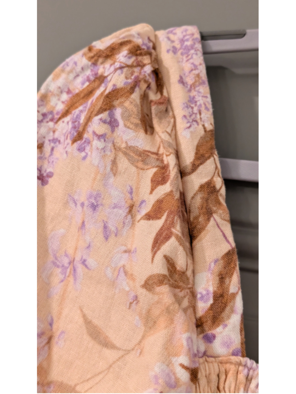 House of Harlow 1960 Peach Floral Linen Blend Smocked Midi Dress Size Small - Picture 9 of 14